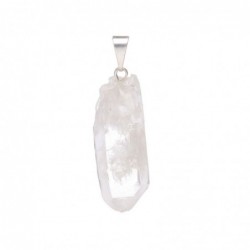 Colgante de Punta de Cuarzo Natural en Bruto - Piedras Preciosas para Joyería - Regalo para Hombres y Mujeres