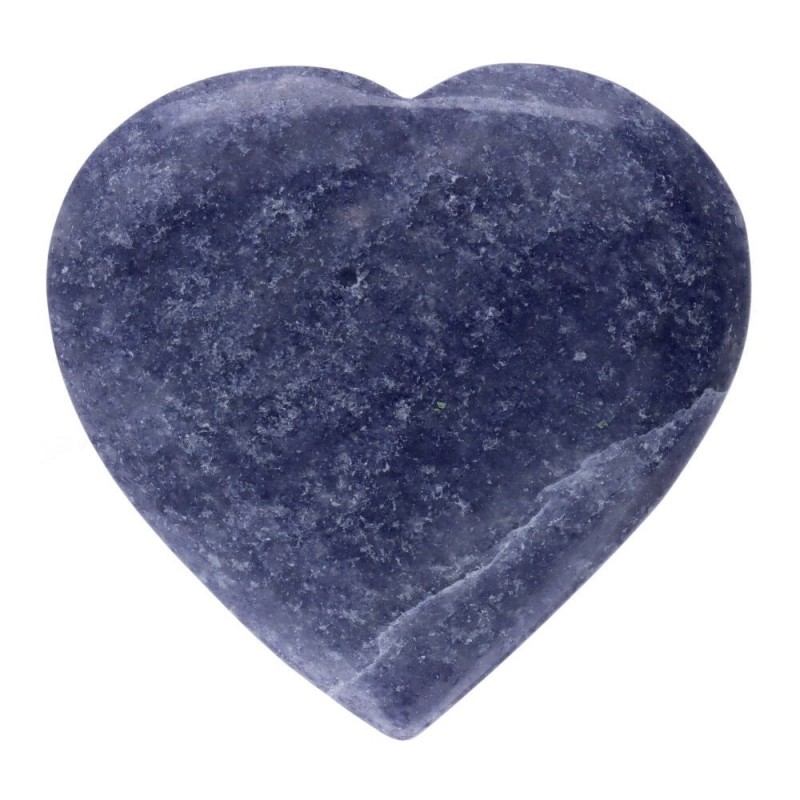 Corazón de Cuarzo Azul Natural de Piedra de Chakra de Amor y Tranquilidad