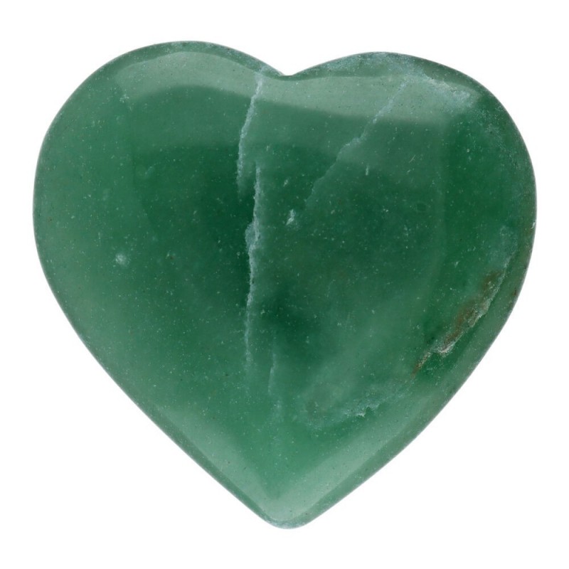 Corazón de cuarzo verde natural