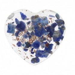Corazón de resina con lapislázuli 3x3cm - Regalo original para mujer - Joyería única y artesanal