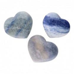 Corazones de Cuarzo Azul - Pack 250gr - Piedras Naturales para Decoración y Feng Shui