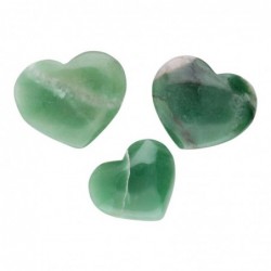 Corazones de Cuarzo Verde - Cristales de Cuarzo Verde Natural - Piedras de Chakra Corazón - Pack de 250 gramos
