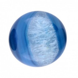 Esfera de ágata azul teñida natural