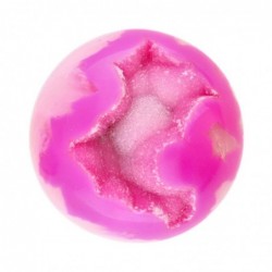 Esfera de Ágata Fucsia Teñida - 100% Natural - Piedras Preciosas para Joyería