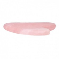 Gua Sha Pequeño de Cuarzo Rosa para Masaje Facial y Corporal - Piedra Natural para Belleza