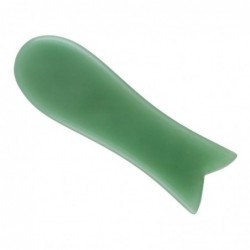 Gua Sha Pez Cuarzo Verde - Piedra Natural para Masaje Facial