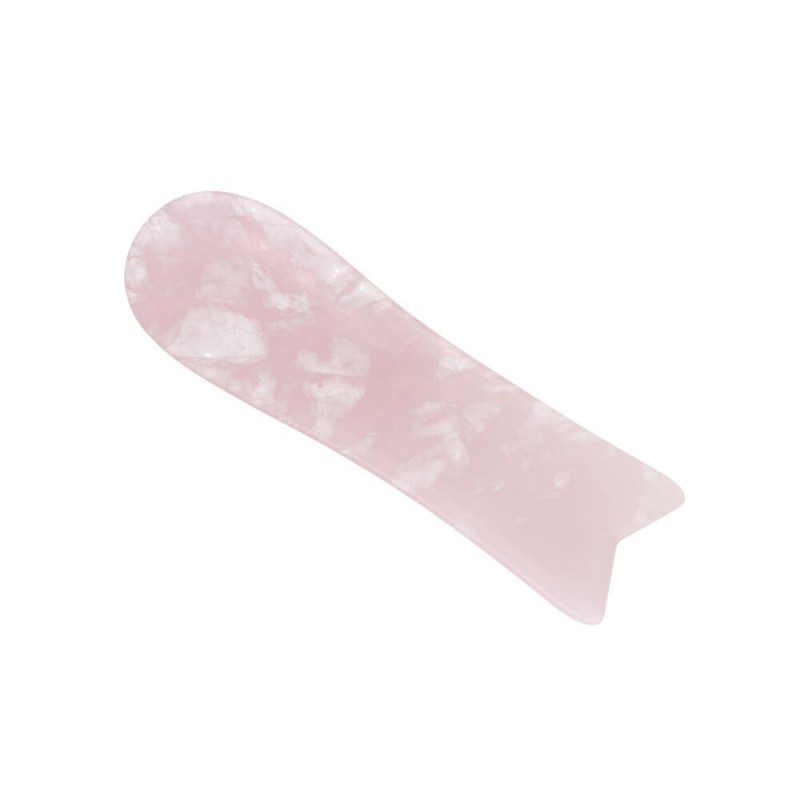 Masajeador Gua Sha de Cuarzo Rosa para una piel radiante y joven