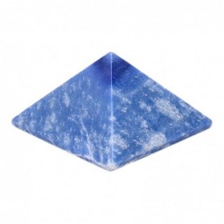 Pirámide de cuarzo azul natural de 4x4cm