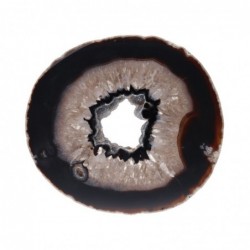 Placa de ágata Negra Grande teñida: una piedra preciosa natural para la decoración del hogar