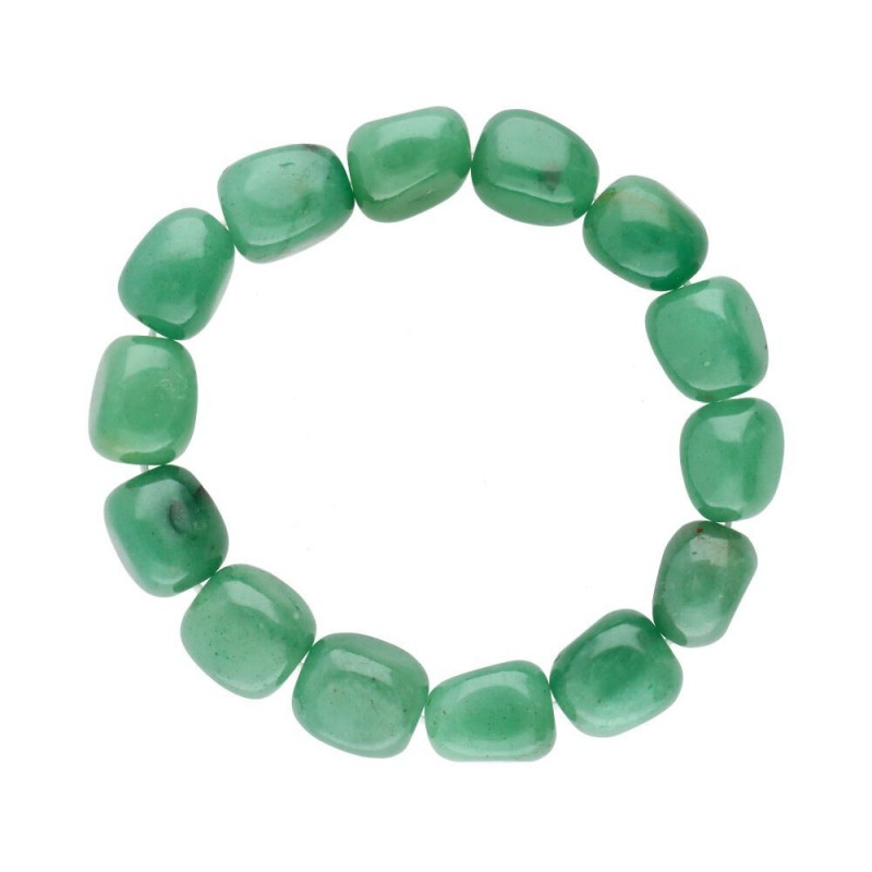 Pulsera de cuarzo verde natural rodado - 7 Chakras - Equilibrio y energía