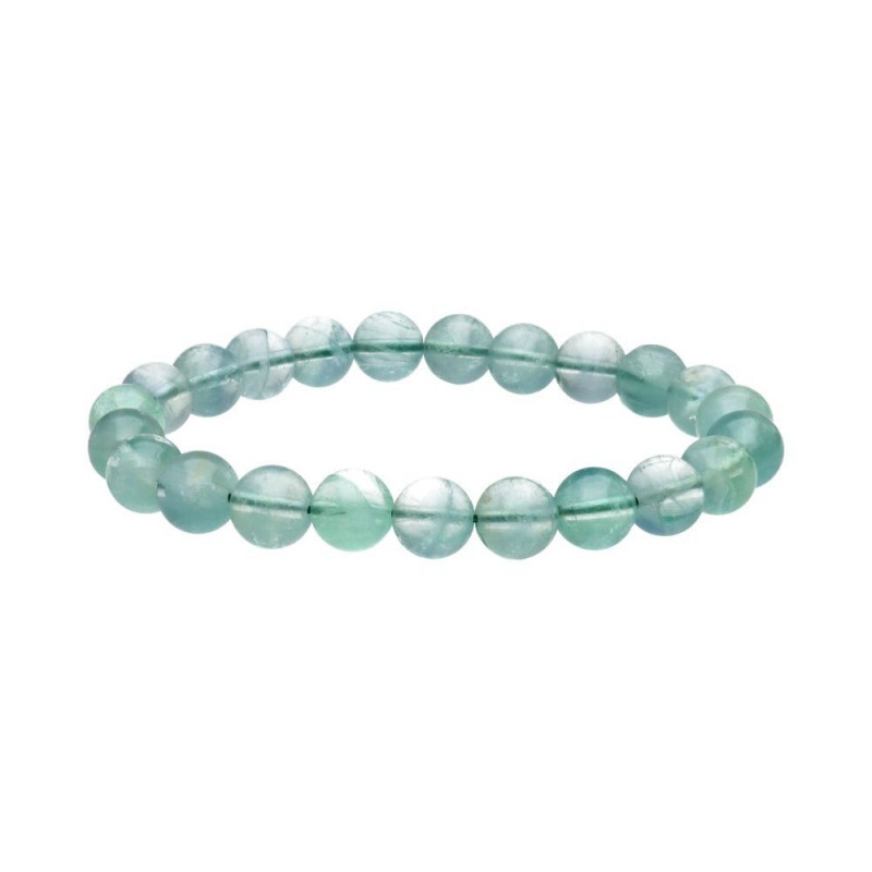 Pulsera de fluorita verde de 8 mm