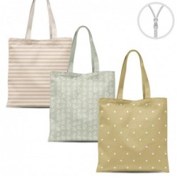 Bolsa Algodón Cremallera x3...