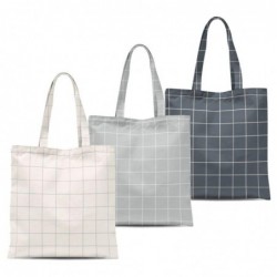 Bolsa Algodón Cuadros x3...