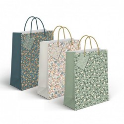 Bolsa Papel Flores x3...
