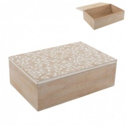 Caja Hojas 24x16 cm Madera...