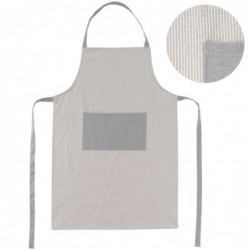 Delantal con Bolsillo Gris:...