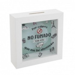 HUCHA DE MADERA Ex fumador...