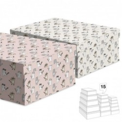Juego 15 Cajas Cartón Gatos...