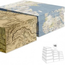 Juego 15 Cajas Carton Mapa...