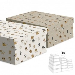 Juego de 15 Cajas Carton...