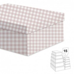 Juego 15 Cajas Carton Rosa...
