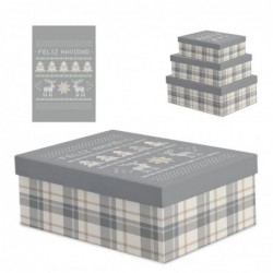 Juego de 3 Cajas Carton...