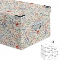 Juego 6 Cajas Carton Sellos...