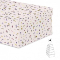 Juego 6 Cajas Carton Flores...