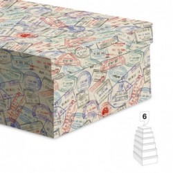 Juego 6 Cajas Carton Sellos...