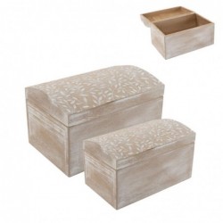 Juego de 2 Cajas de Madera...