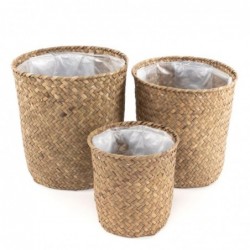 Set de 3 Maceta de Mimbre...