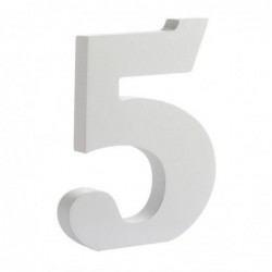 Número 5 Letra de Madera...