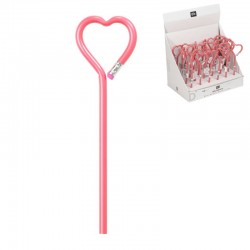 Lápiz Corazón Rosa con Goma...