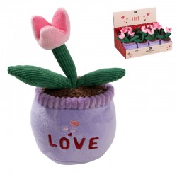 Peluche Flor Amor en Maceta...