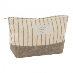 Neceser de Tela Rayas Beige...