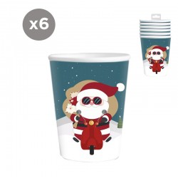 Vasos Papa Noel x6 266ml...