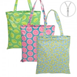 Bolsa Tote con Cremallera...