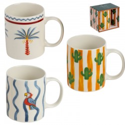 Tazas Cerámica Tropical x3...