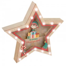 Estrella LED Navidad Madera...