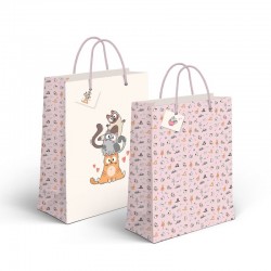 Bolsa Papel Regalo Gatos x2...
