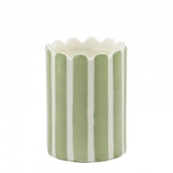 Vaso Salvia Rayas Verdes...