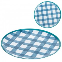 Plato Llano Vichy Azul...