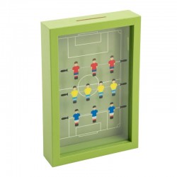 Hucha Futbolín Madera Verde...