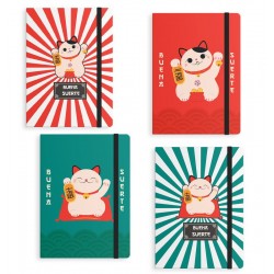 Libreta Gato Suerte x4...
