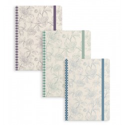 Libreta Flores L x3 Goma...
