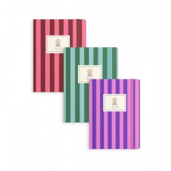 Libreta con Goma Rayas x3...