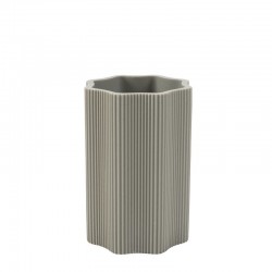 Vaso Hexagonal Gris con...