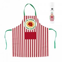 Delantal Cocina Rayas Rojas...