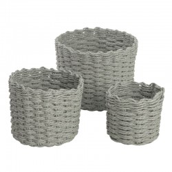 Cestas Redondas Gris x3...
