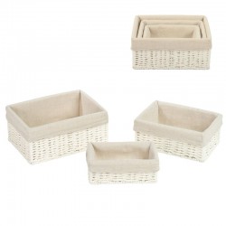 Cestas de Mimbre Blanco con...